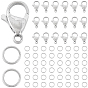 50шт 304 застежки-карабины из нержавеющей стали, с 100 открытыми соединительными кольцами