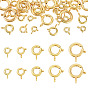 35Pcs 5 Styles Brass Spring Ring Clasps, Rack Plating, Nickel Free