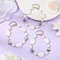 Natural Baroque Keshi Pearl Oval & Paua Shell & Freshwater Pearl Beaded Bracelets, with 304 Stainless Steel End Chains, Golden, Mixed Shapes