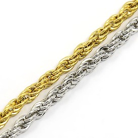 Изготовление модных 304 браслетов-цепочек из нержавеющей стали, с карабин-лобстерами , 8-1/4 дюйм (210 мм), 4 мм