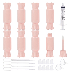 DIY Kit, with Lip Glaze Bottles, Syringe, Plastic Funnel Hopper and Pipettes Dropper