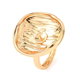 Плоские круглые латунные компоненты манжетного кольца, за половину пробурено бисера