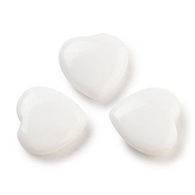 Heart Porcelain Worry Stone, Anxiety Healing Thumb Stone