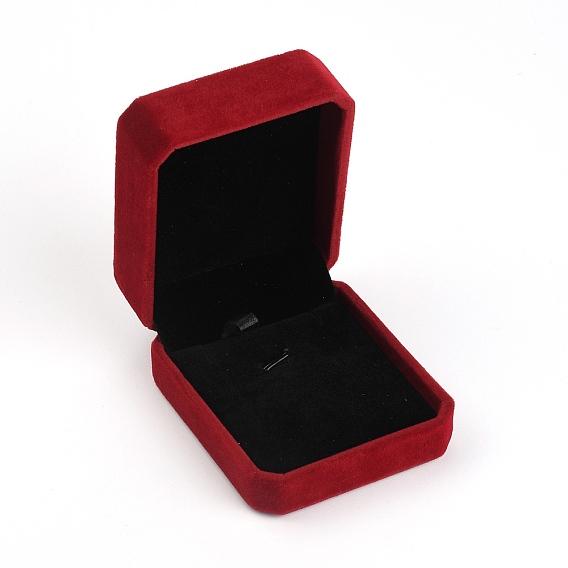 Прямоугольные бархатные подвесные коробки, с флипом