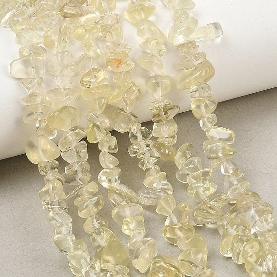 Natural Lemon Quartz(Heated) Beads Strands, Chip