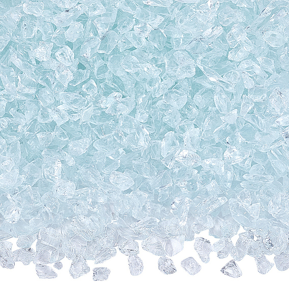 500g perlas de vidrio, no hay abalorios de agujero, chip, para la decoración del tanque de peces de acuario, pepitas