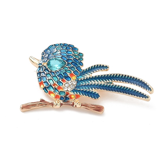 Булавки с птичьей эмалью, Броши из сплава со стразами для рюкзака
