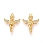 Латунные микро проложить кубического циркония подвески, ангел, долговечный, без никеля 