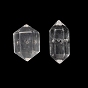 Natural Quartz Crystal Beads, Rock Crystal, Faceted, Hexagonal Double Terminated Point Bullet Beads