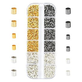 3013 perles à écraser en laiton, Tube