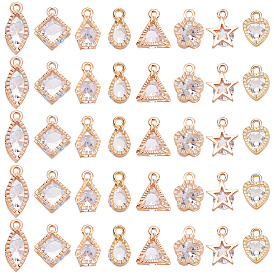 80 шт 8 стили подвески из сплава, с кубического циркония