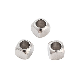 201 Stainless Steel Beads, Cube