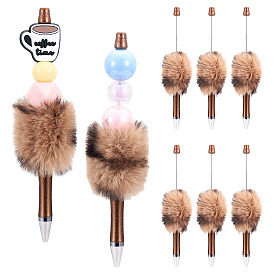 Пластиковая шариковая ручка, плюшевый помпон шариковые ручки для бисероплетения, для индивидуальной ручки с ювелирными бусинами