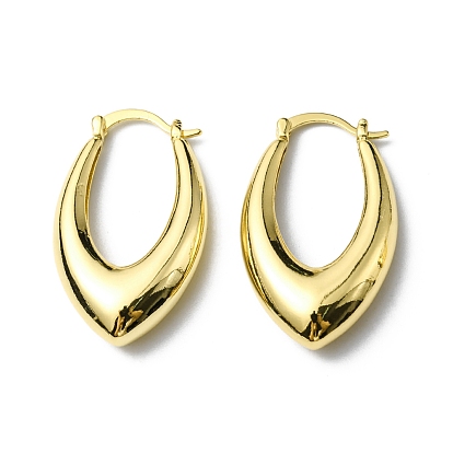 Rack Plating Brass Teardrop Stud Earrings, Lead Free & Cadmium Free