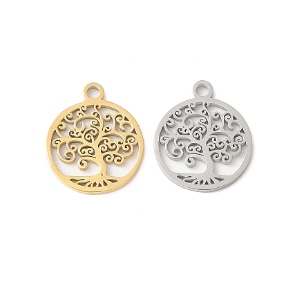304 плоская круглая нержавеющая сталь с вырезанными лазером подвесками в виде дерева жизни