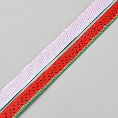 Полиэстер Grosgrain ленты, арбуз, аксессуары для одежды, материалы для заколок для волос