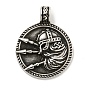 316 хирургические подвески из нержавеющей стали, плоский круглый с подвеской воина Одина