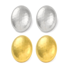 304 Stainless Steel Oval Stud Earrings