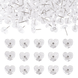 Пластиковые канцелярские кнопки в форме сердца, с железными контактами