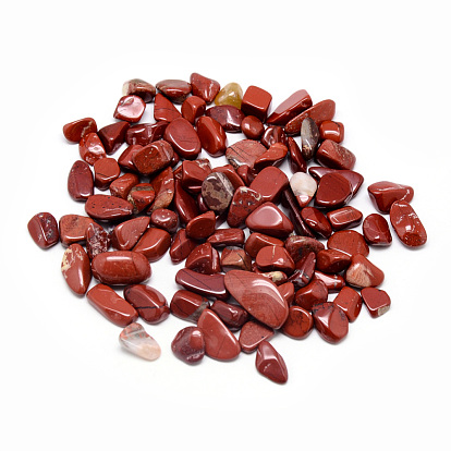 Natural Red Jasper Beads, Tumbled Stone, No Hole/Undrilled, Chips