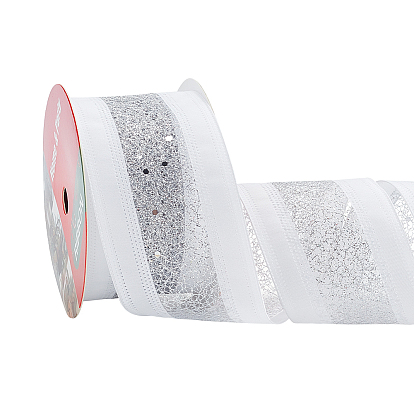 10 ярдов полиэстеровых атласных лент горячего тиснения, для украшения рождественской вечеринки