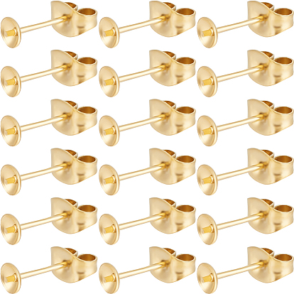 50шт. ионное покрытие (IP) 304 фурнитура для сережек-гвоздиков из нержавеющей стали, за половину пробурено бисера