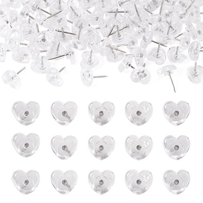 Пластиковые канцелярские кнопки в форме сердца, с железными контактами