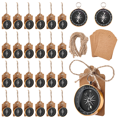 30Компас из алюминиевого сплава и пластика, с 30шт. прямоугольными пустыми ценниками из крафт-бумаги