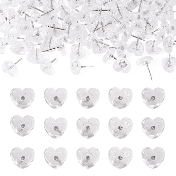 Пластиковые канцелярские кнопки в форме сердца, с железными контактами