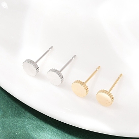 Латунные серьги-гвоздики для женщин, цветок