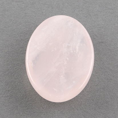 Oval Rose Quartz Gemstone Cabochons, 25x18x6~7mm