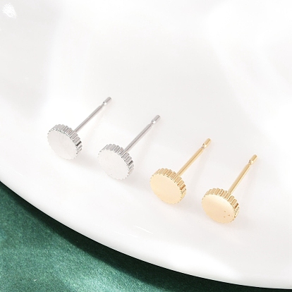 Латунные серьги-гвоздики для женщин, цветок