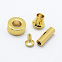 304 Stainless Steel Clasps, Column Beads & Caps, Vacuum Plating