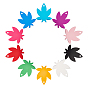 30Pcs 10 Colors Aluminum Blank Pendants, Maple Leaf