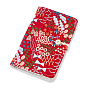 Linen Loose-leaf Planner Notebook Cover, Binder Cover, Rectangle with Flower Pattern