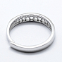 925 стерлингов серебряные кольца, с кубического циркония, регулируемый, сердце