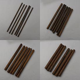 14pcs 4 styles bâtons d'artisanat en bois de noyer, colonne