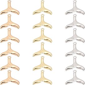 18 шт 3 цвета латунные подвески, форма китового хвоста