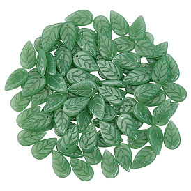 120 шт. Стеклянные подвески, лист прелести