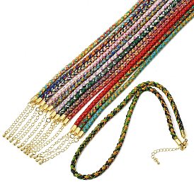 5 Pulseras de cordón trenzado de chinlon, con fornituras de latón
