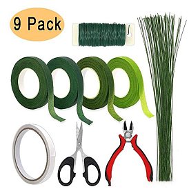 Floral Arrangement Kits, with Floral Tools, Adhesive Tapes, Bouquet Stem Wrap Florist Wire, Jewelry Pliers, Floriculture Paper Wire, One-sided floriculture tape, Scissor