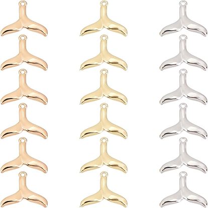 18 шт 3 цвета латунные подвески, форма китового хвоста