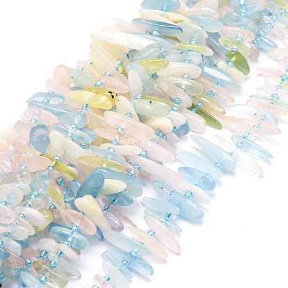 Природные морганит нитей бисера, самородки
