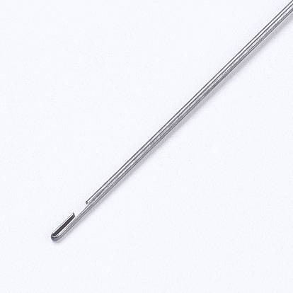 China Factory Iron Beading Needle, with Hook, For Quartz Gemstone Beads,  Bead Threader 18x0.04cm in bulk online 