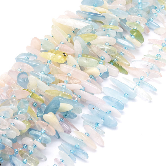 Природные морганит нитей бисера, самородки