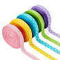 5 Ruban en polyester à pois colorés, pour emballage cadeau, décoration de fête