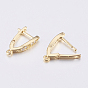 Brass Micro Pave Cubic Zirconia Hoop Earrings Findings