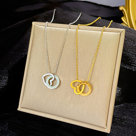 Gold Necklace with Heart-shaped Pendant - Minimalist Style, Elegant, Neckline Decoration.