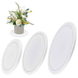 3шт. 3 стили диатомитовых земляных подстилок для цветочных горшков, плоско-круглые