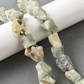 Природные пренит нитей бисера, грубый необработанный камень, самородки